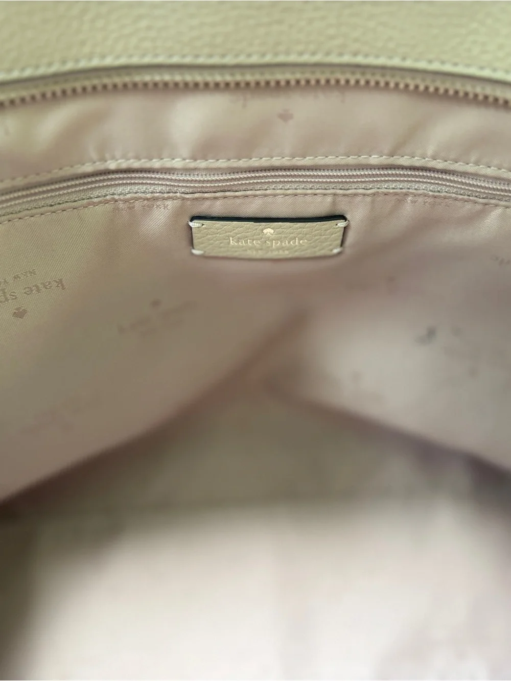 kate spade Pebbled Leather Tote in Taupe